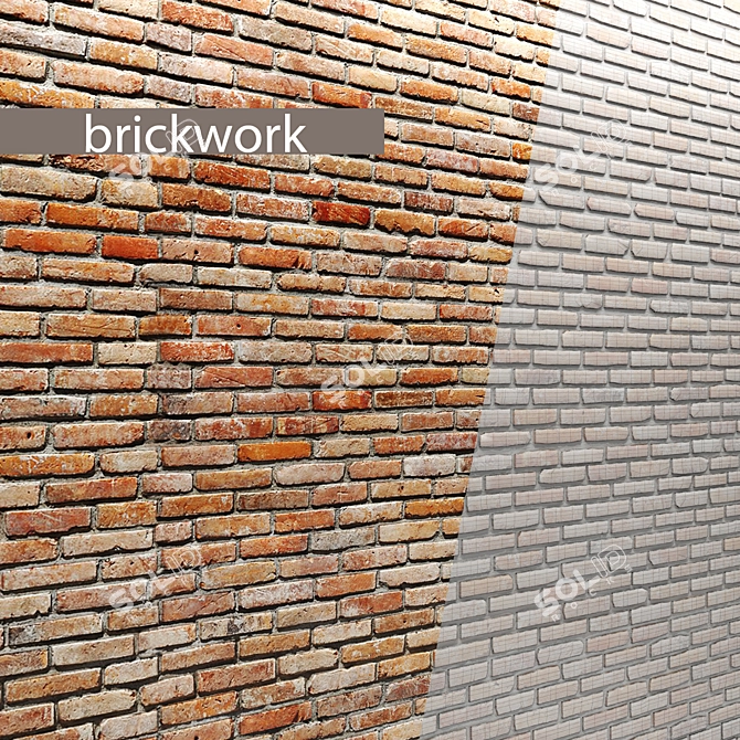 Brick Wall Tile: Authentic Style 3D model image 1