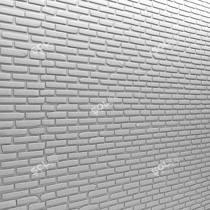 Brick Wall Tile: Authentic Style 3D model image 3