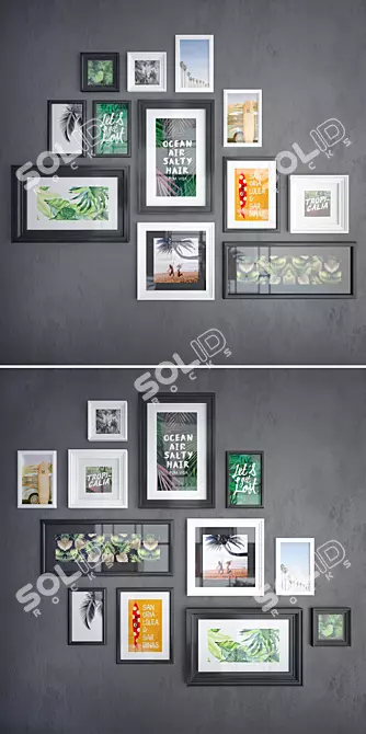 Tropical Frame Collection - 12 Gorgeous Frames for Summer Photos 3D model image 2