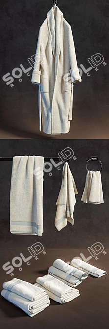 Luxury Bath Set 3D model image 2