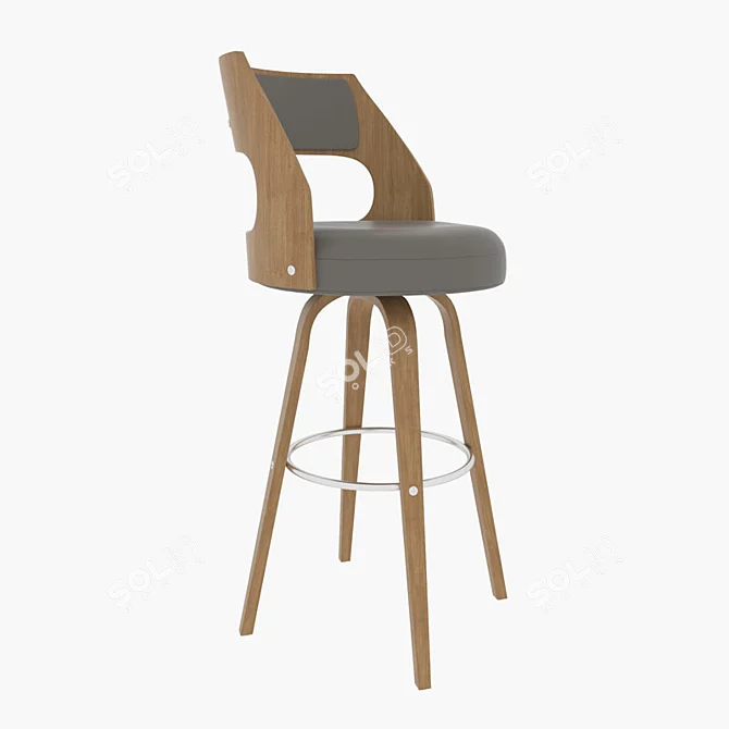 Cecina Bar Stool: Sleek and Stylish 3D model image 2