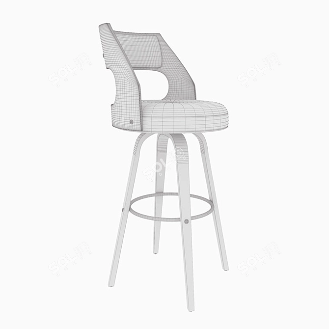 Cecina Bar Stool: Sleek and Stylish 3D model image 3