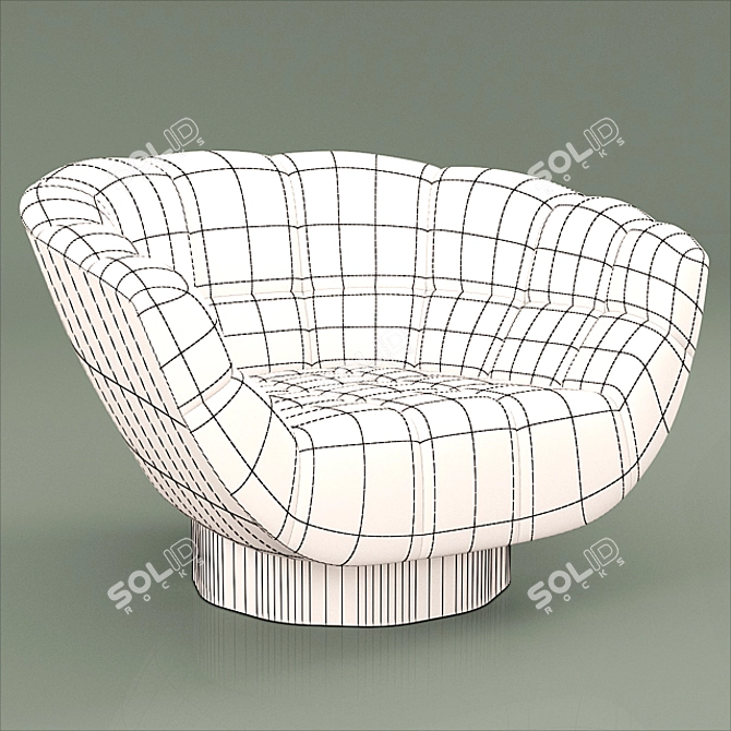 Metamorphosis Upholstered Armchair 3D model image 2