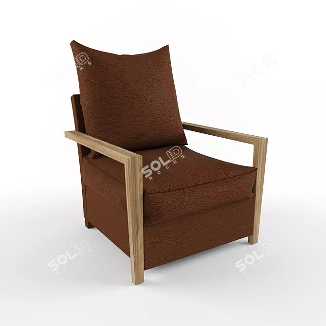 Sleek Scandinavian Design Chair 3D model image 1