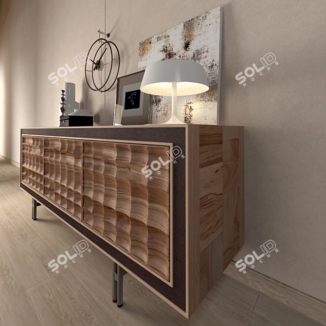 Cantiero_A_113 Walnut Dresser 3D model image 2