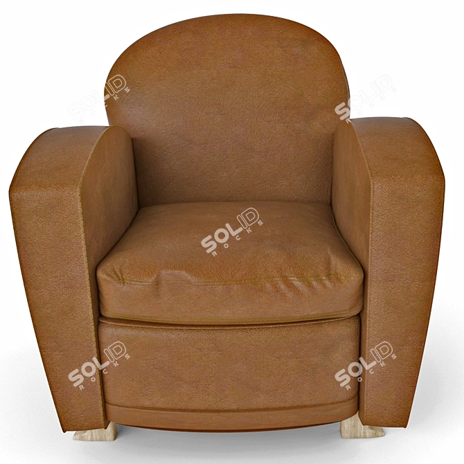 Elegant Relaxation Armchair 3D model image 1