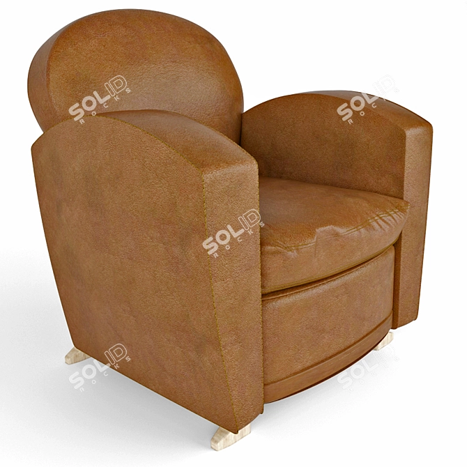 Elegant Relaxation Armchair 3D model image 2