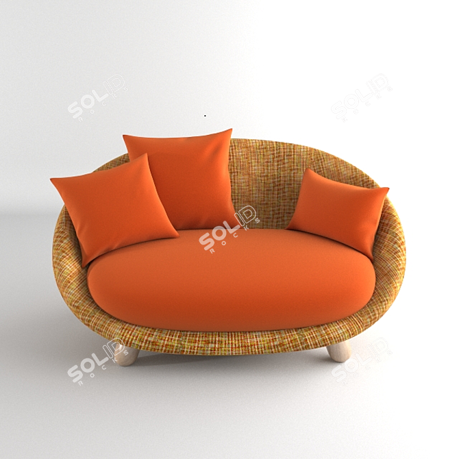 Luxury Love Sofa  Modern Design 3D model image 2