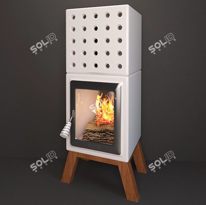 Elegant Barbaros Fire Pit: Warmth and Style 3D model image 3