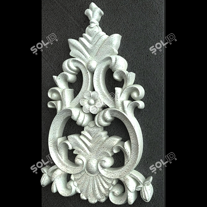 Elegant Carved Decor 001 3D model image 2