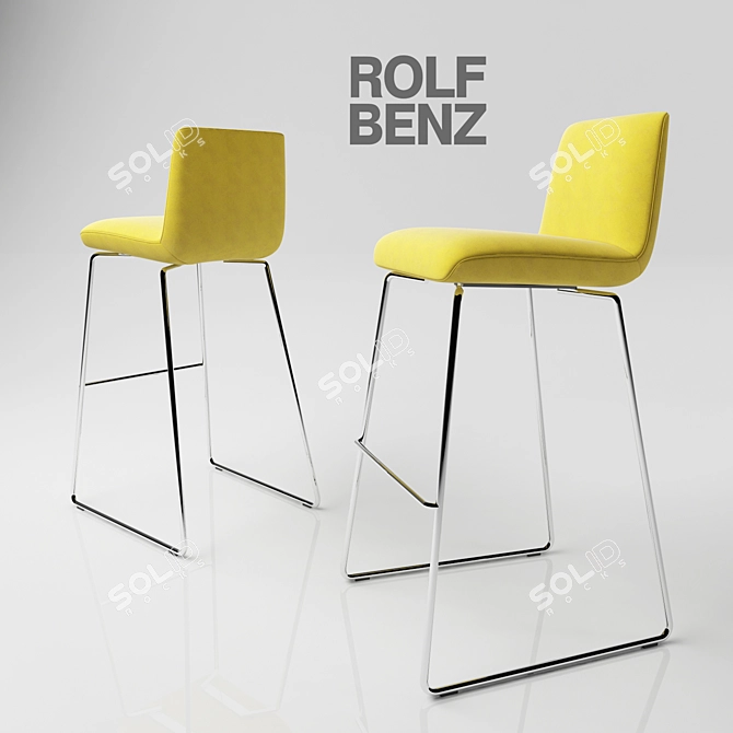 ROLF BENZ SINUS - Sleek Barstool 3D model image 1