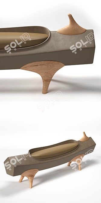 Binome RONCE Bench - Modern and Stylish 3D model image 2