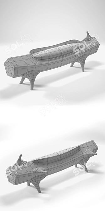 Binome RONCE Bench - Modern and Stylish 3D model image 3