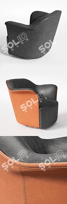 Poltrona Frau AIDA: Elegant Designer Armchair 3D model image 2