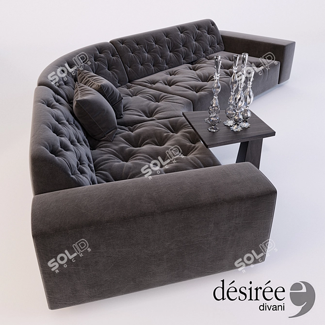 Elegant Modular Sofa CHANCE 3D model image 2