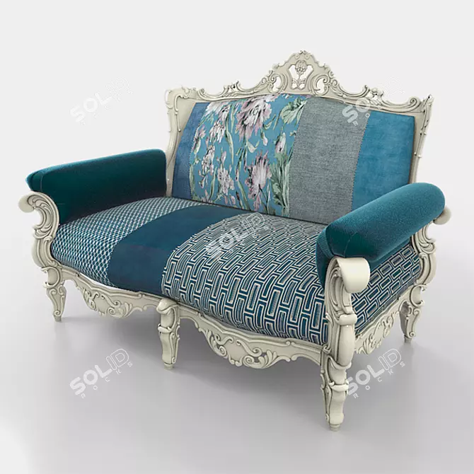 Elegant Comfort: Classic Sofa 3D model image 1