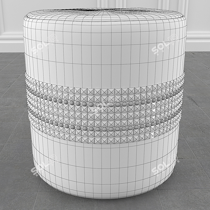 Luxury Lee Broom Salon Ottoman 3D model image 3