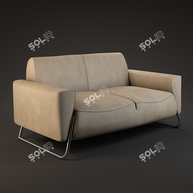 Chicago Office Sofa - Genuine Leather & Eco Leather 3D model image 1