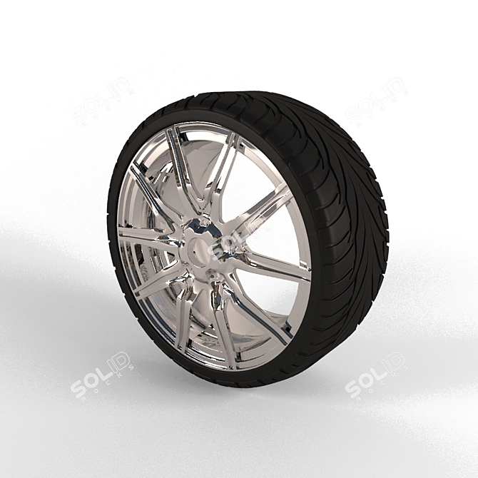 Federal Wheel with Tire 3D model image 1