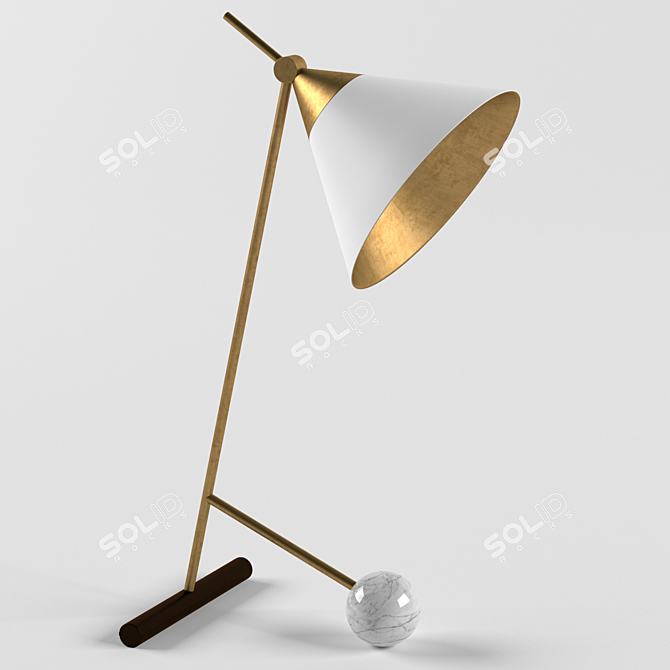 Luxurious Cleo Table Lamp 3D model image 1