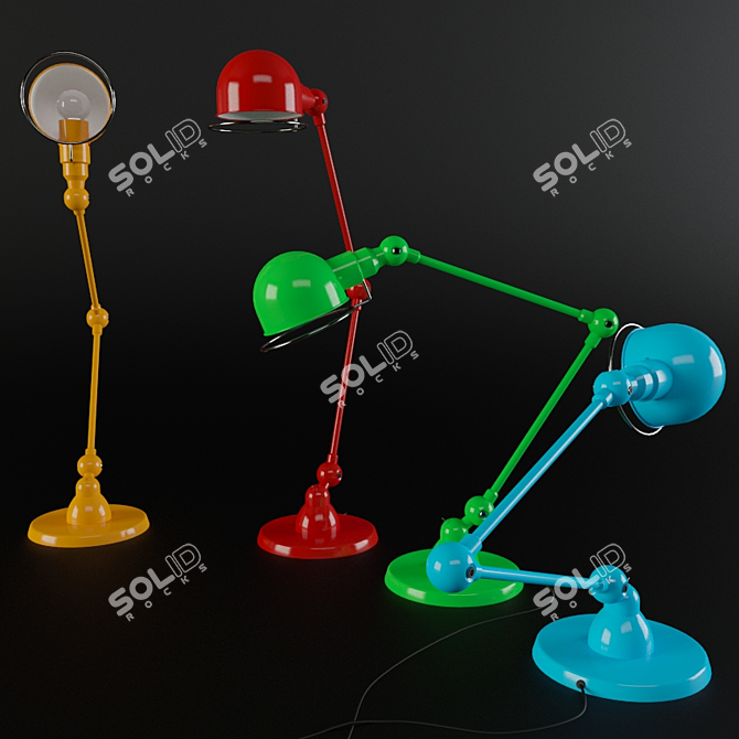 Industrial Loft Style Jielde Table Lamp 3D model image 2