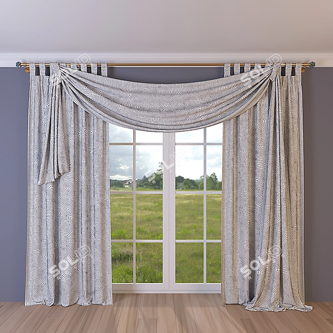 Nursery Curtains: Adorable and Functional 3D model image 2