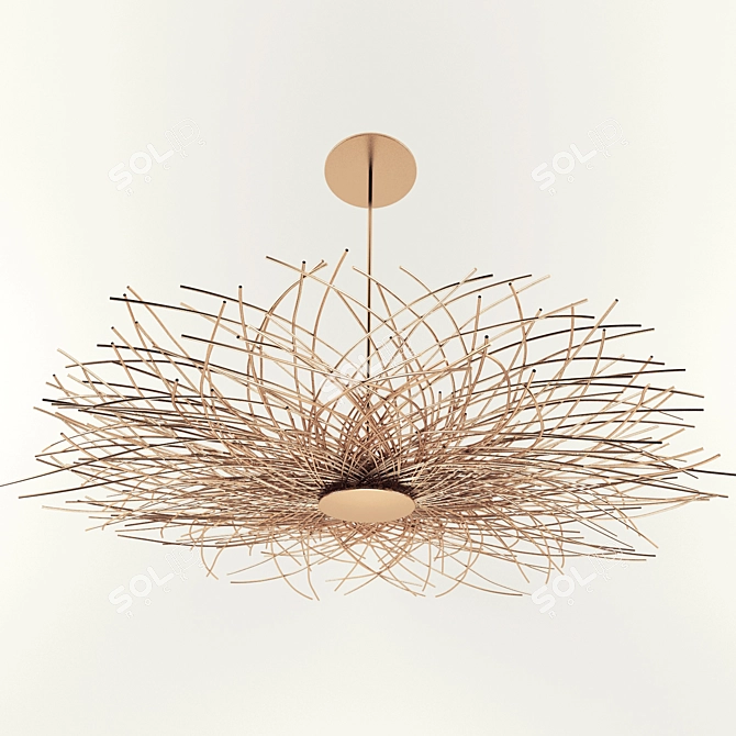 Rue Picot Suspension: Big, Round & Stylish 3D model image 1