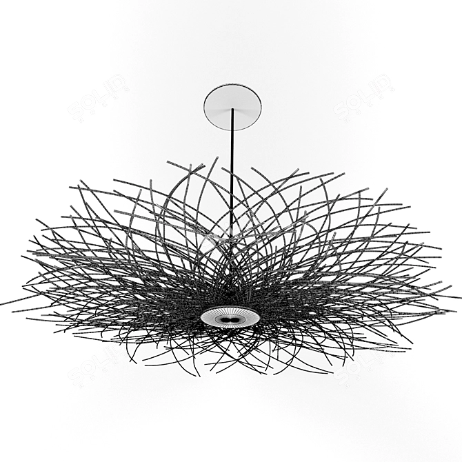 Rue Picot Suspension: Big, Round & Stylish 3D model image 2