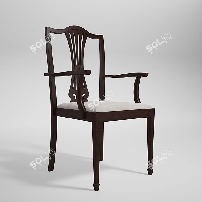Vintage London Chair 3D model image 1