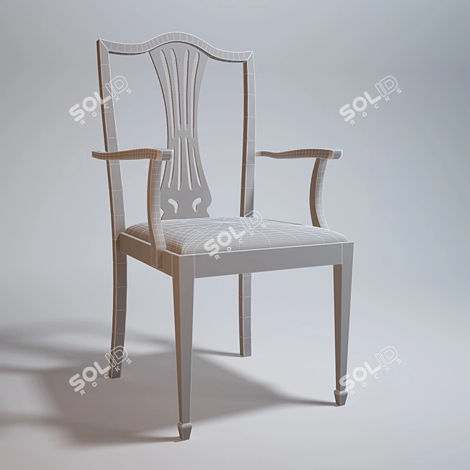 Vintage London Chair 3D model image 2