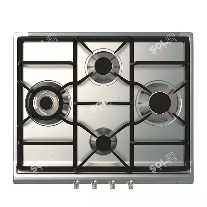 Smeg SER60SGH3 Gas Stove: Modern & Efficient 3D model image 1