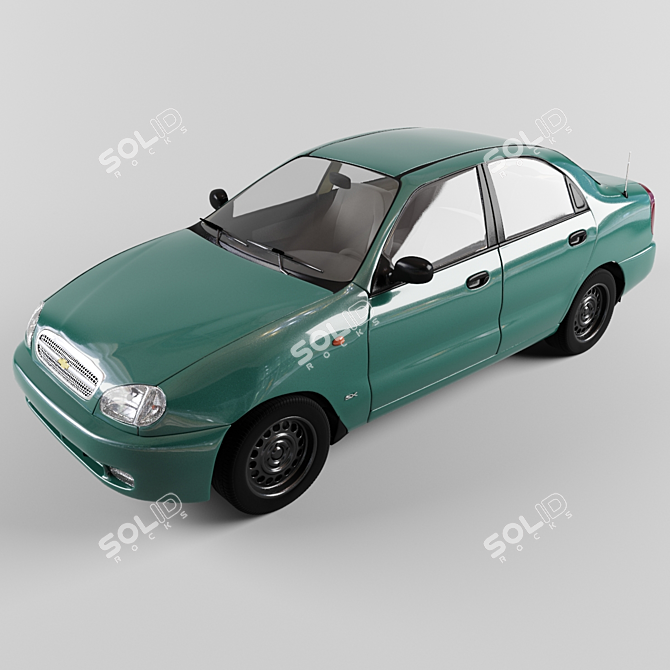 Chevrolet Lanos: Smooth Unsewn Exterior 3D model image 1