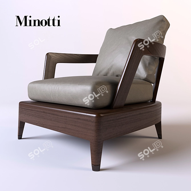 Minotti Virginia: Stylish Indoor Poltrona Armchair 3D model image 1