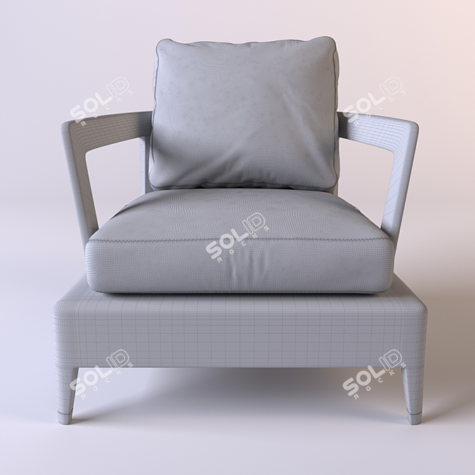 Minotti Virginia: Stylish Indoor Poltrona Armchair 3D model image 3