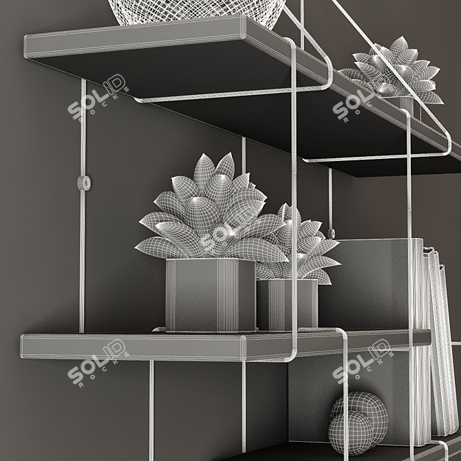 Decorative Shelf Set 3D model image 2