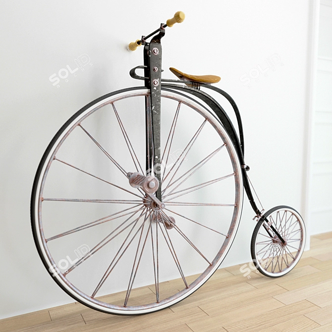 Retro Ride Classic Bicycle 3D model image 1