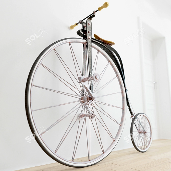 Retro Ride Classic Bicycle 3D model image 3