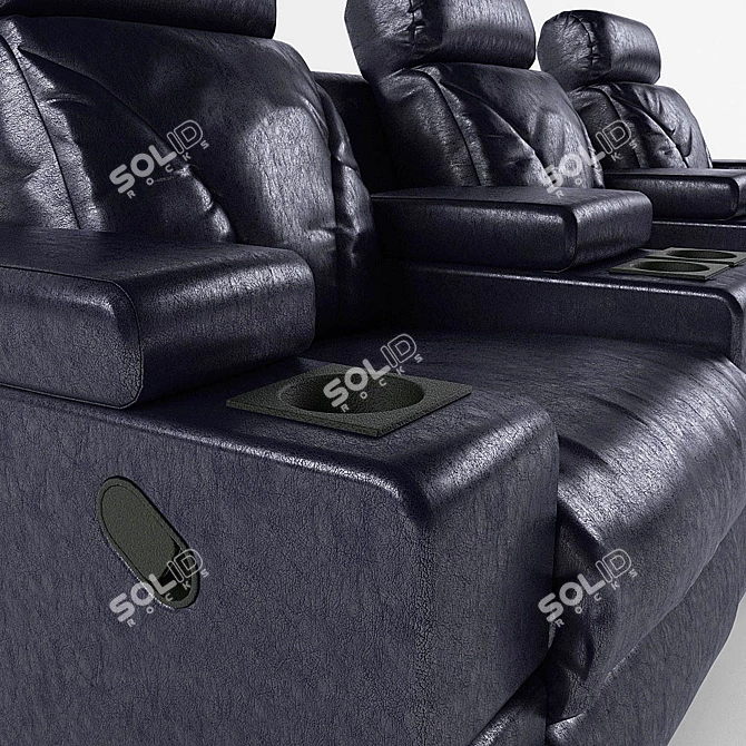 Title: Home Theater Sofa 3D model image 2