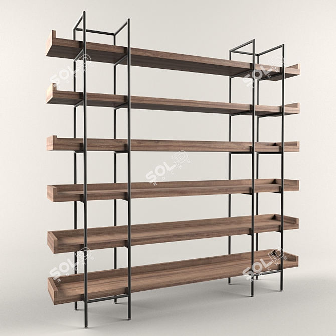 Beckett 6 Tier Floating Shelf 3D model image 1