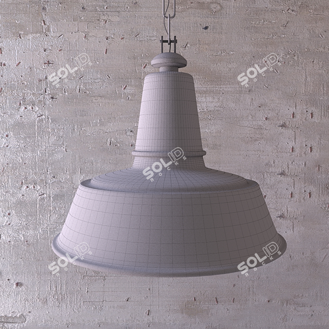 Title: Modern Black Loft Lamp 3D model image 3