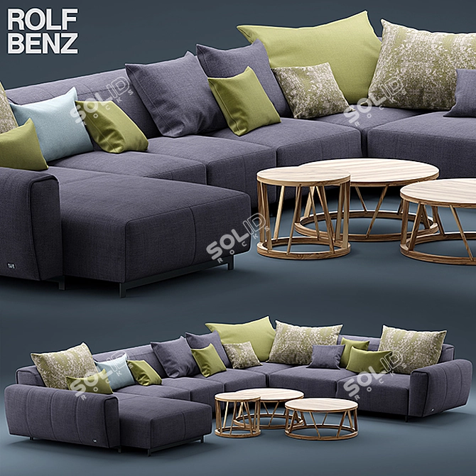 Title: Elegant ROLF BENZ Sofa 3D model image 1