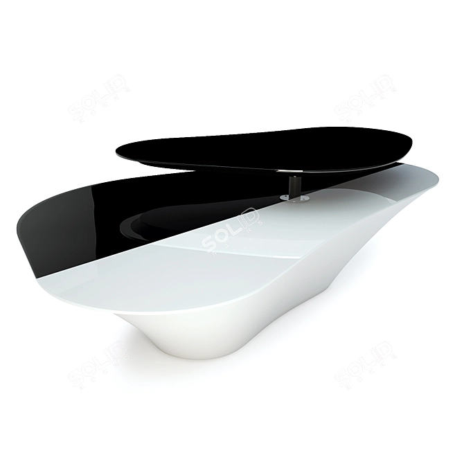 Modern Atollo Twin Coffee Table 3D model image 2