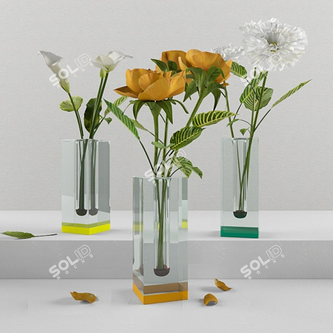 Spring Bliss: Floral OBJ with Turbosmooth Modifier 3D model image 3