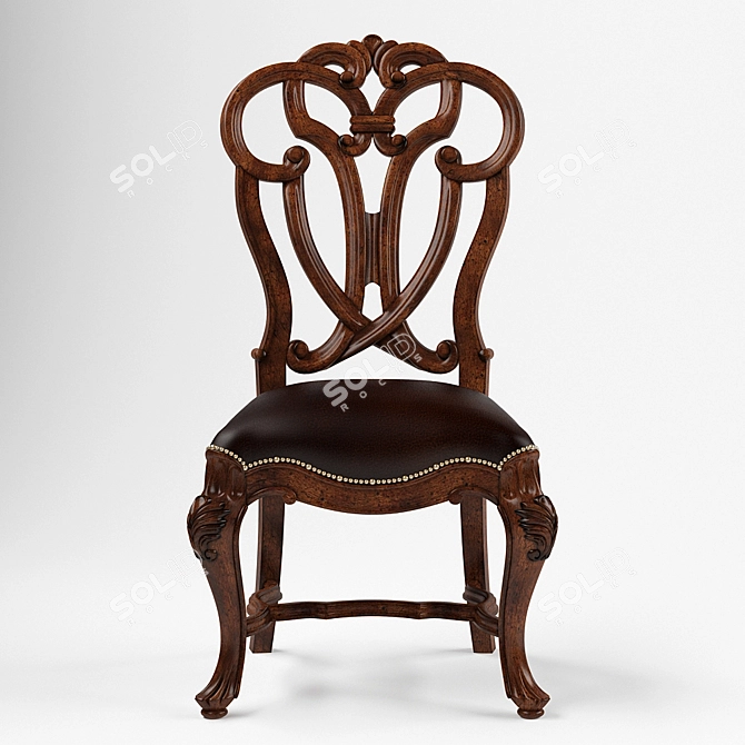 Elegant Messalinas Blessings Side Chair 3D model image 2