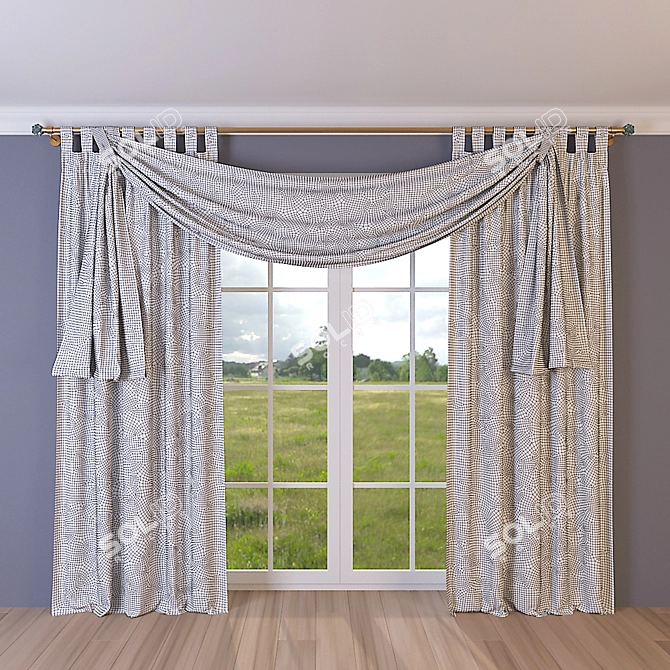 Nursery Curtains - 2 Pack 3D model image 2