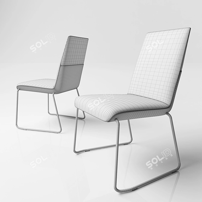 Rolf Benz 626 Stul_Ku Chair - 87cm Height, 48cm Seat Height, 44cm Seat Depth 3D model image 2