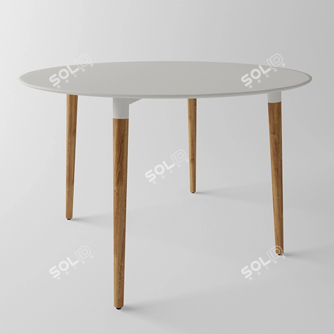 Sleek Scale-Checked Table 3D model image 1
