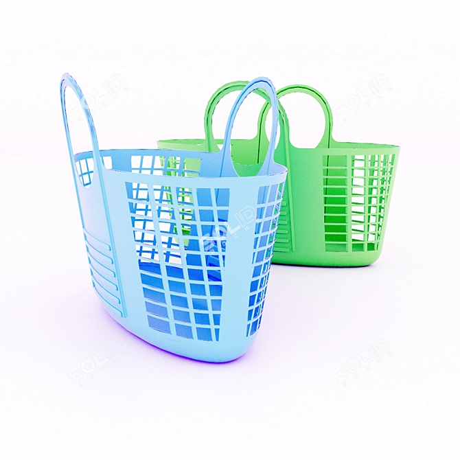 Title: Versatile Storage Baskets 3D model image 1