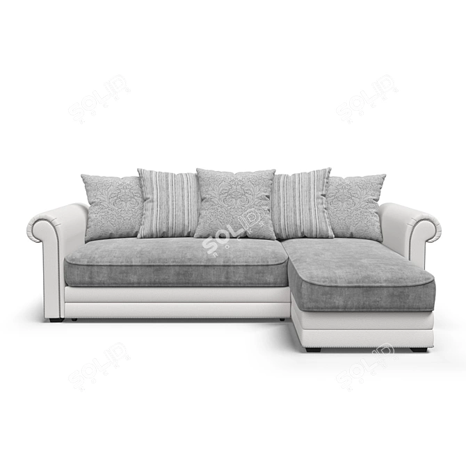 Cozy Hamburg Corner Sofa 3D model image 1