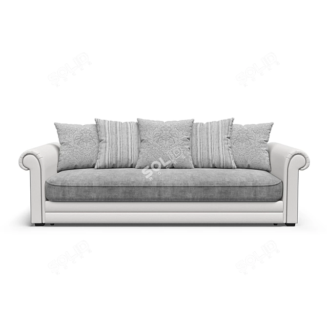 Hamburg Straight Sofa 3D model image 1